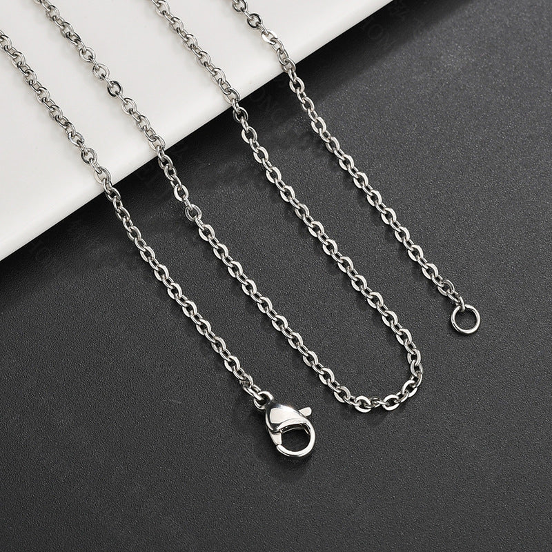 18k Gold O-link Pendant With 304 Stainless Steel Cross Chain Multiple Sizes Available In Mixed Wholesale Quantities