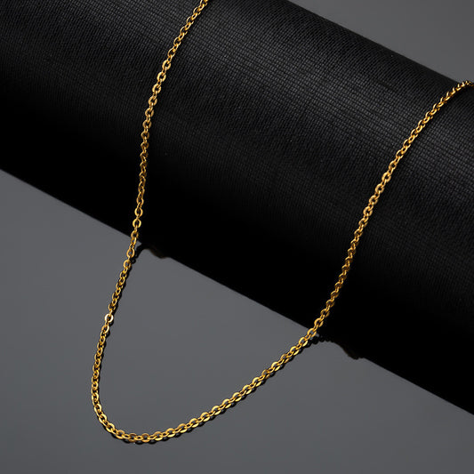 Titanium Steel Single-strand Necklace With An O-link Chain Designversatile And Easy To Style