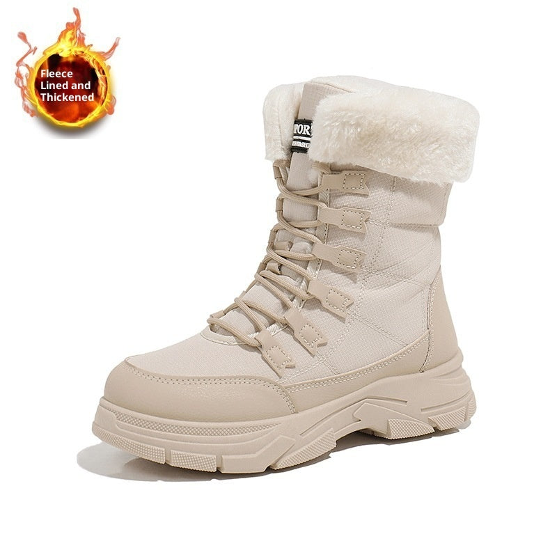 Womens Versatile And Warm Fleecelined Chunkysoled Shoes