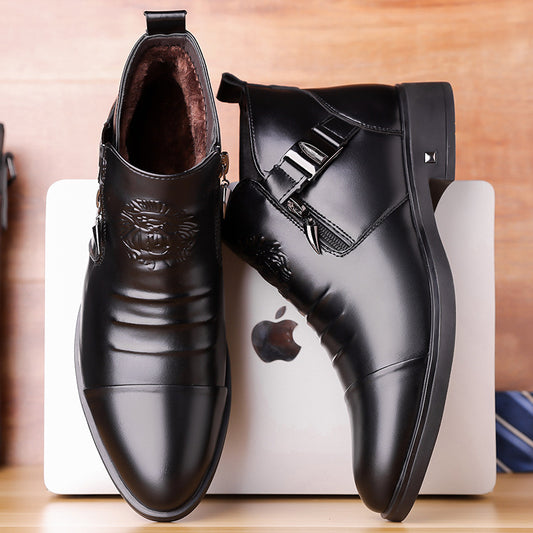 Trendy Retro Wide-fit Ankle Boots With Side Chains