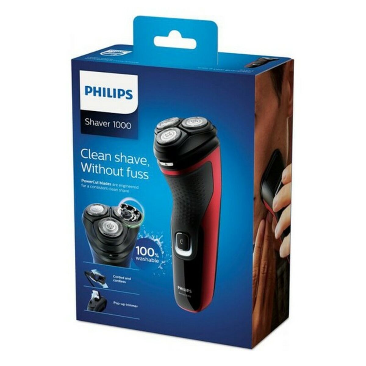 Rechargeable Electric Shaver Philips PHI-S1333/41 Black