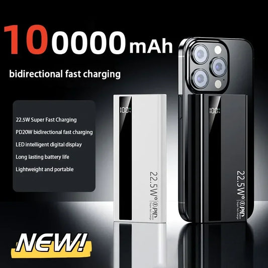 20000mAh Power Bank Fast Charging 22.5W Large Capacity Battery Multi Port Portable Shared Charging Suitable For iPhone Xiaomi