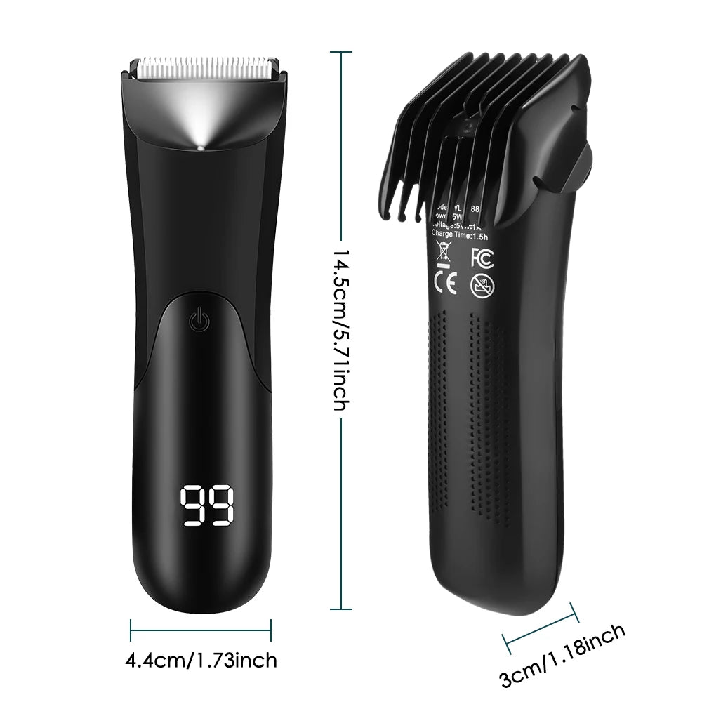 Hair Cutting Machine Beard Trimmer Electric Shaver for Men Intimate Areas Hair Shaving Machine Safety Razor Clipper LED Light