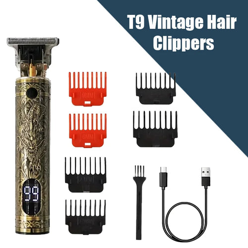New!T9 Electric Hair Trimmer/Accessories | USB Professional Shaver |