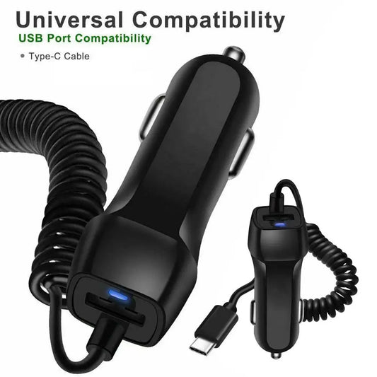 Car Charger USB Quick Charger 3.0 Auto Charger Mobile Phone Micro Type C Fast Cable For Huawei For IPhone Android Chargers