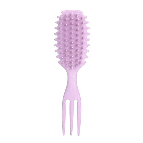 Curly Hair Brush Gentle Detangling Hairbrush Scalp Massage 3-in-1