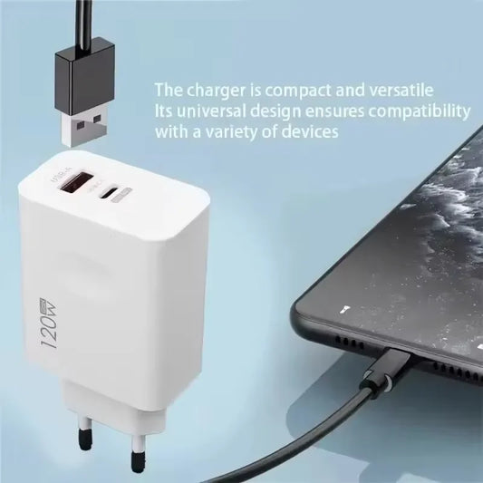 120W Original Charger Turbo Fast EU US UK Wall Hypercharge Adapter Usb 6A Type C Cable For Xiaomi 13 12 11 Ultra Redmi