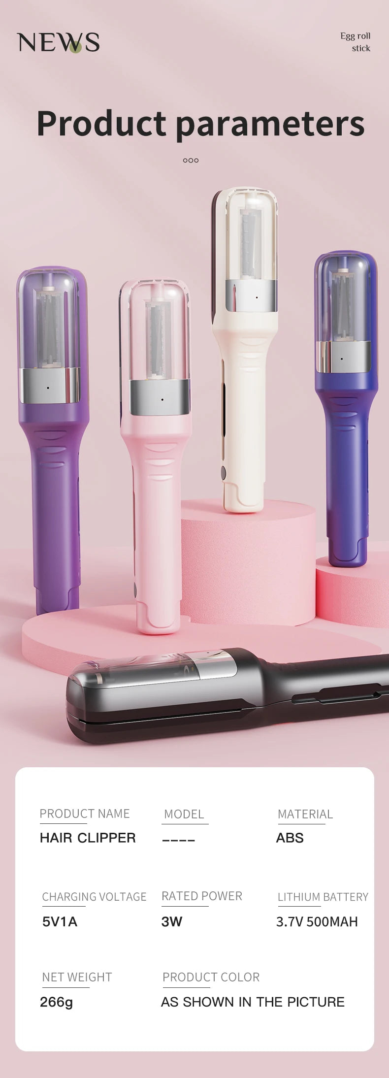 Portable electric hair tip trimmer, rechargeable split hair trimmer, damaged hair repair, a must-have for beauty lovers, perfect