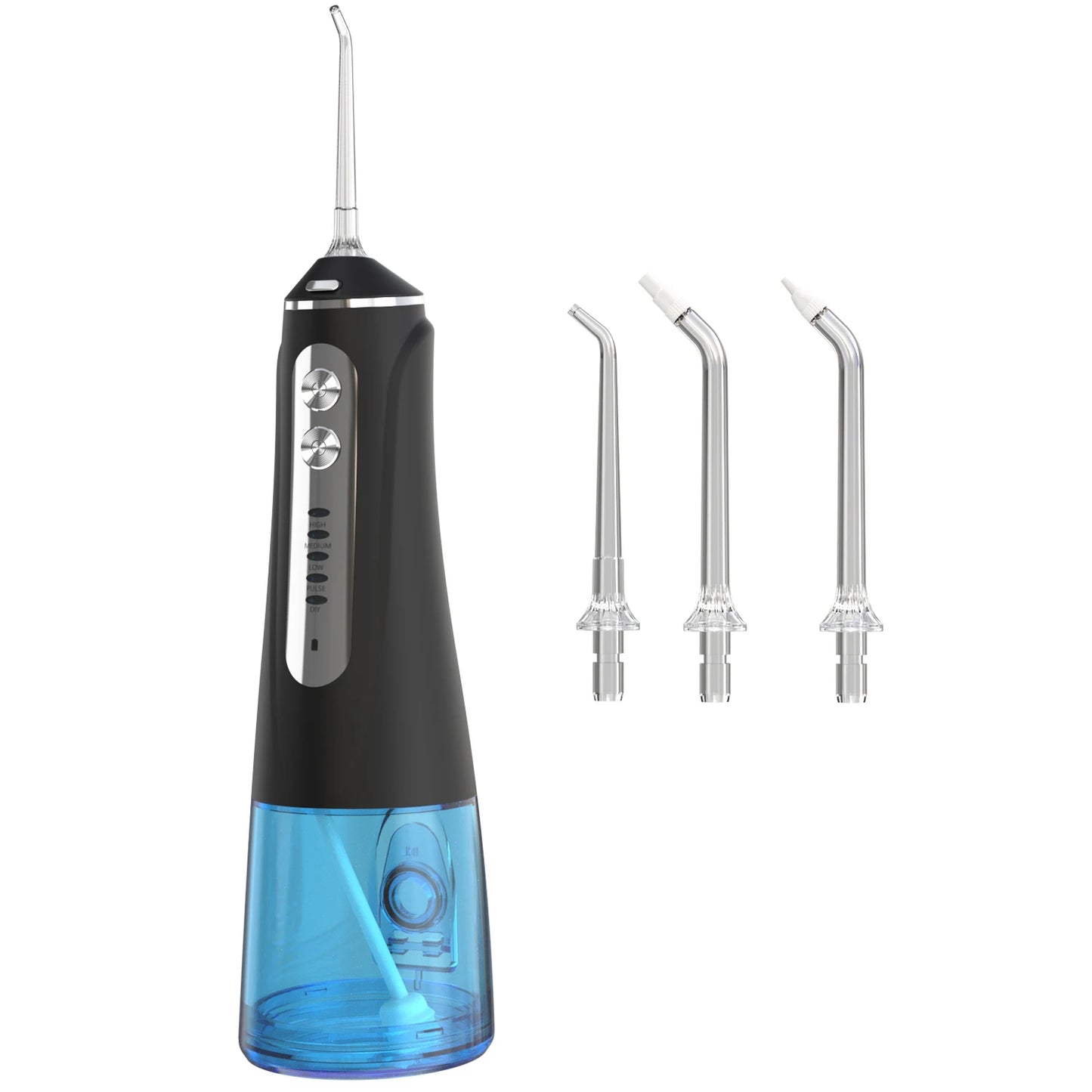 Water Flosser For Teeth Portable Oral Irrigator Dental Water Jet High Pressure Cleaning Mouth Washing 300ML 5 Modes 3 Jet Tips