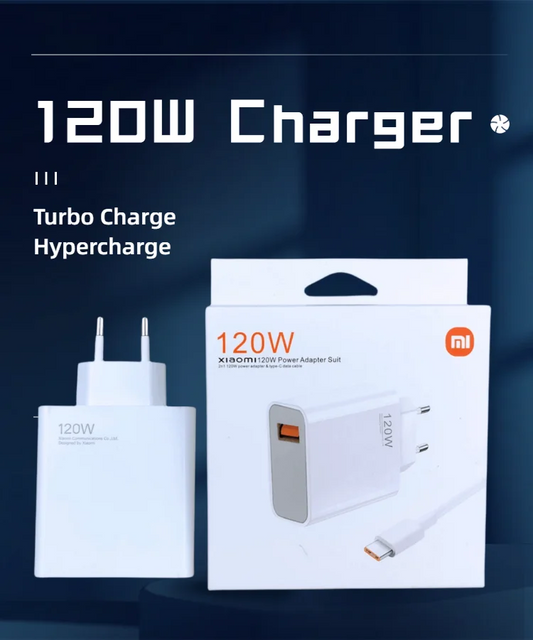 Original Xiaomi Charger 120W Turbo Super Fast Charge EU Adapter Type C Cable For Mi 13t 12s Redmi Note 14 13 12 Pro Plus Phone