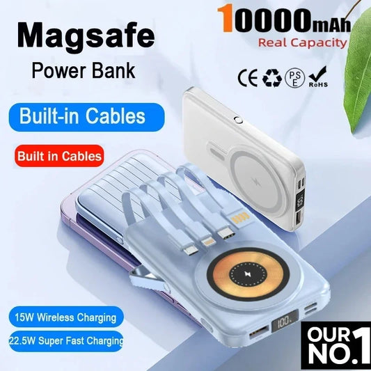 New 20000mAh Magnetic Wireless Power Bank with Phone Holder Portable Charger Fast Charging Battery for IPhone Magsafe PowerBank