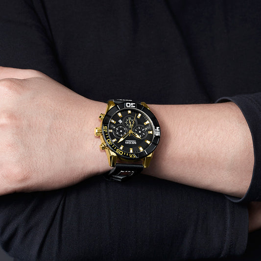 Luminous Calendar Large Dial Men's Quartz Watch