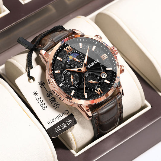 Simple Multifunctional Chronograph Waterproof Quartz Watch