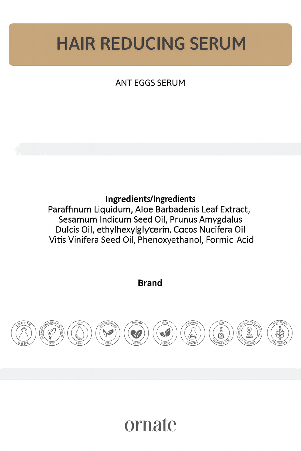 Ant Egg Oil Hair Serum 30ml 0.5% Formic Acid & 10% Aloe Vera