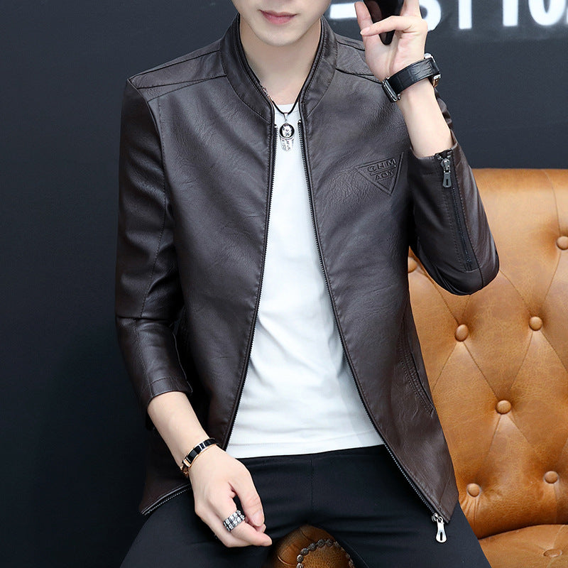 Men's Trendy Leather Jacket For Young People