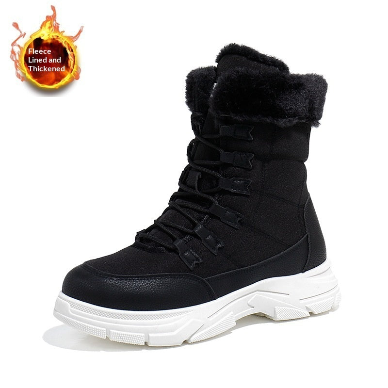 Womens Versatile And Warm Fleecelined Chunkysoled Shoes