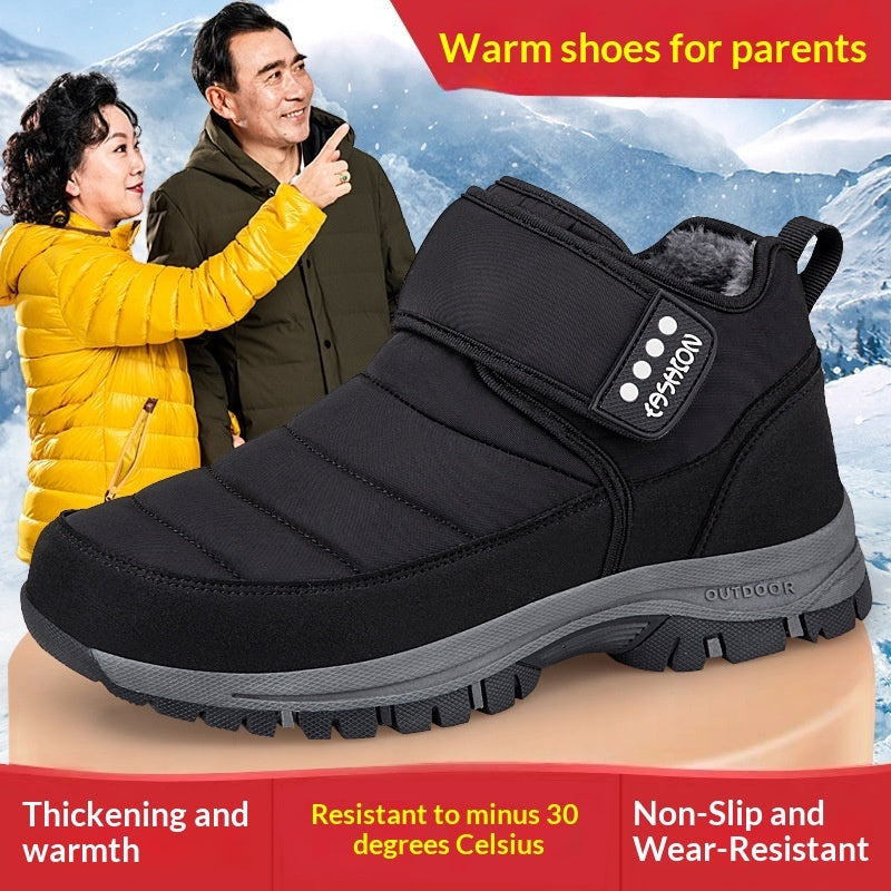 Fleece-lined Thermal Cotton Shoes For Men