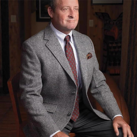 Men's Slim Fit Blazer In British Style