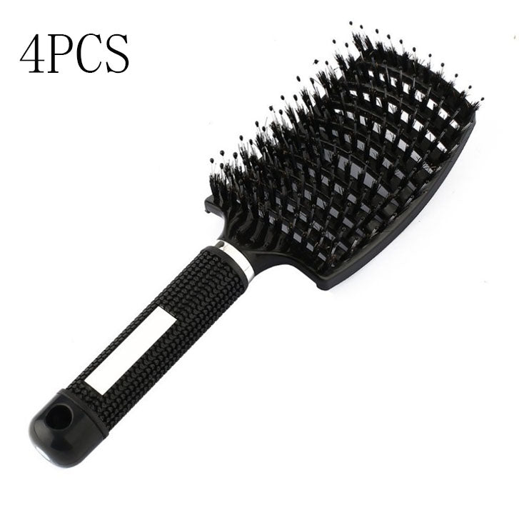 Women Detangler Hair Brush Bristle Nylon Scalp Massage  Teaser Hair Brush Comb