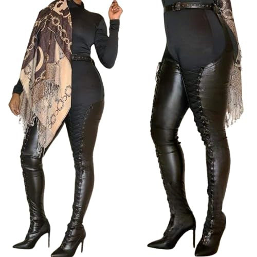 Womens Pointed-ToeWaist-High Side-Zip Stiletto Over-the-Knee Fashion Boots