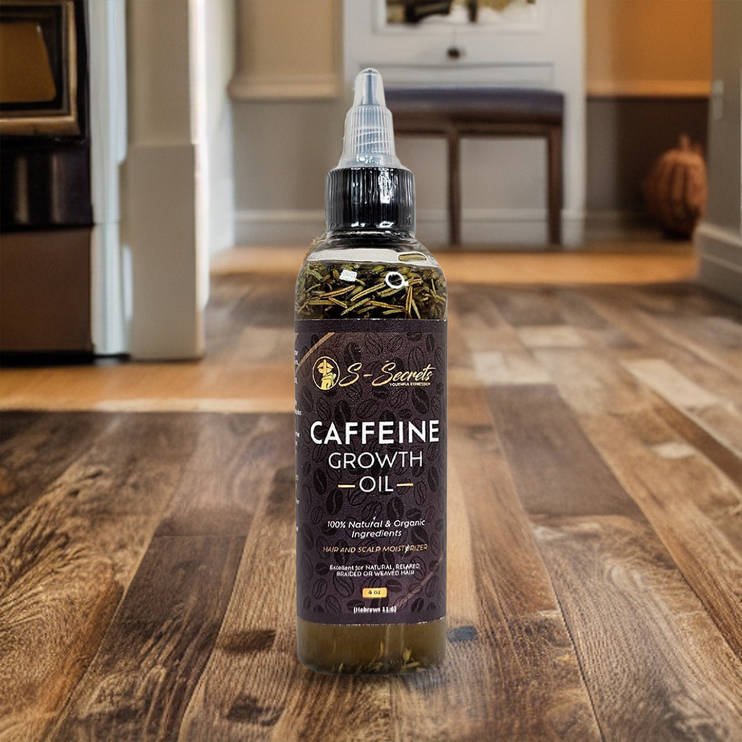 Caffeine Hair Growth Oil 4oz - Hair Growth Oil For Thinning, Balding