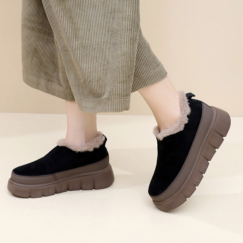 Womens Soft-soled Thickened Insulated Snow Boots
