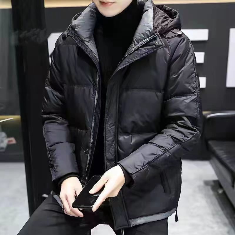 Thick Warm White Duck Down Hooded Jacket