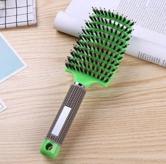 Women Detangler Hair Brush Bristle Nylon Scalp Massage  Teaser Hair Brush Comb