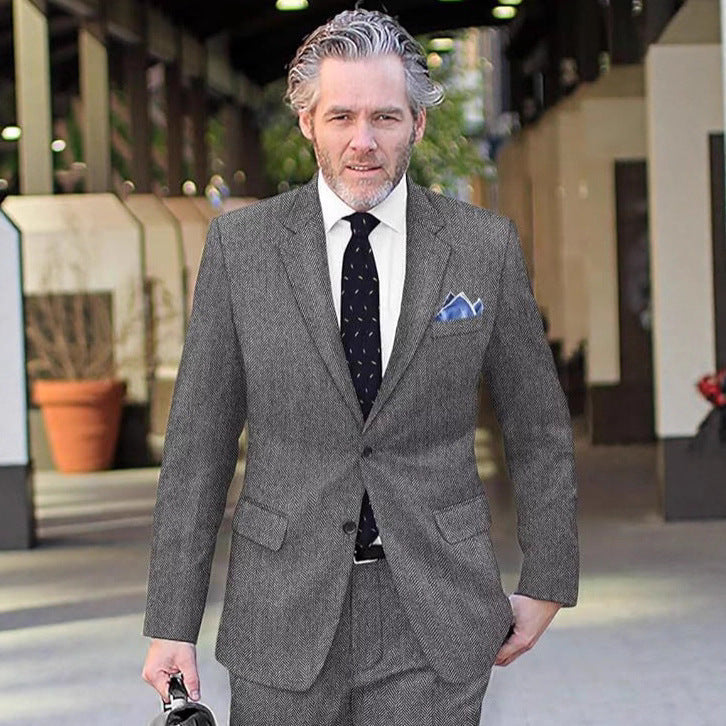 Men's Slim Fit Blazer In British Style