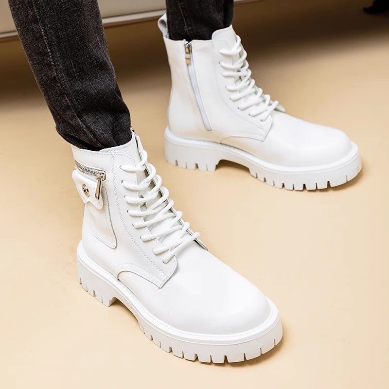 Martin Boots Men's Leather High-top Leather Shoes