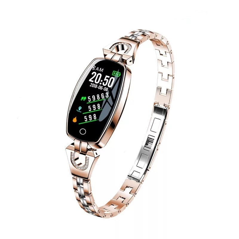 Women's Color-screen Weatherproof Smart Bracelet With Heart Rate Monitoring