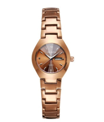 Men's luminous watch tungsten steel color waterproof fashion student couple watch male calendar quartz watch