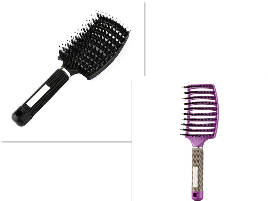 Women Detangler Hair Brush Bristle Nylon Scalp Massage  Teaser Hair Brush Comb