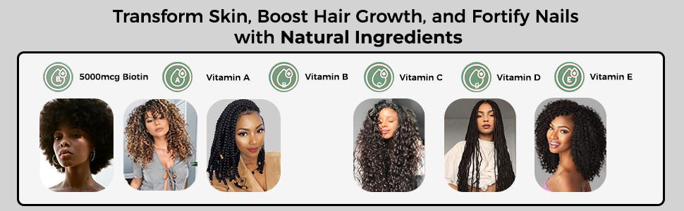 Biotin for Hair Skin Nails - Extra Strength 5000mcg Supplement with