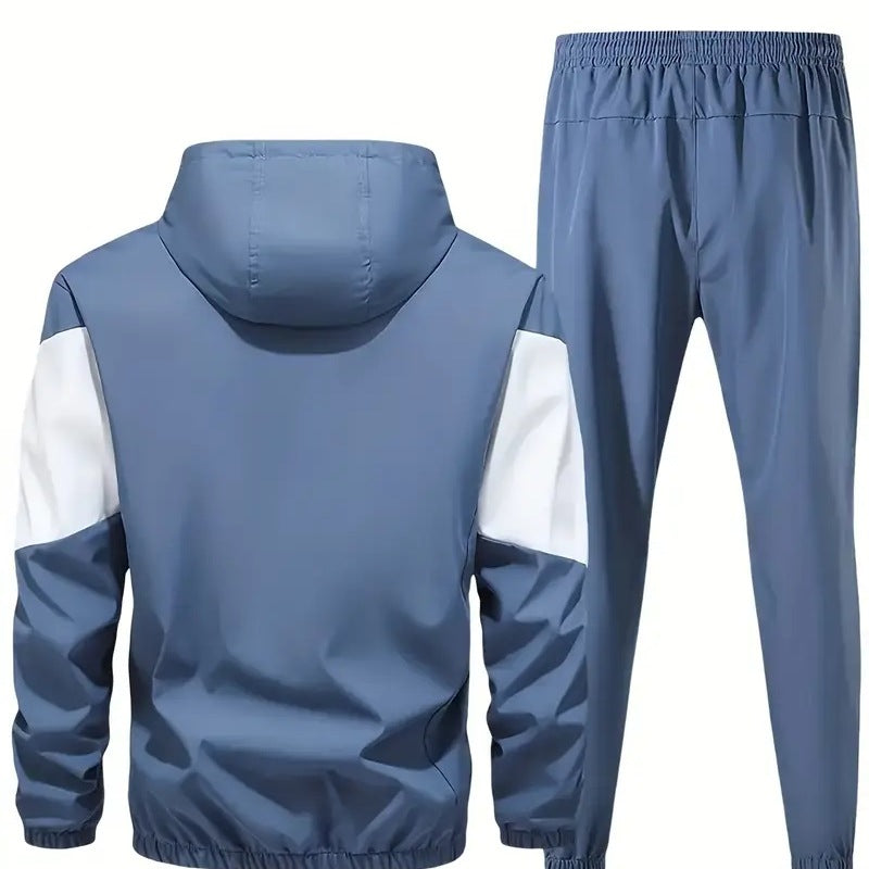 Mens Autumn Winter Two-Piece Hooded Sports Set