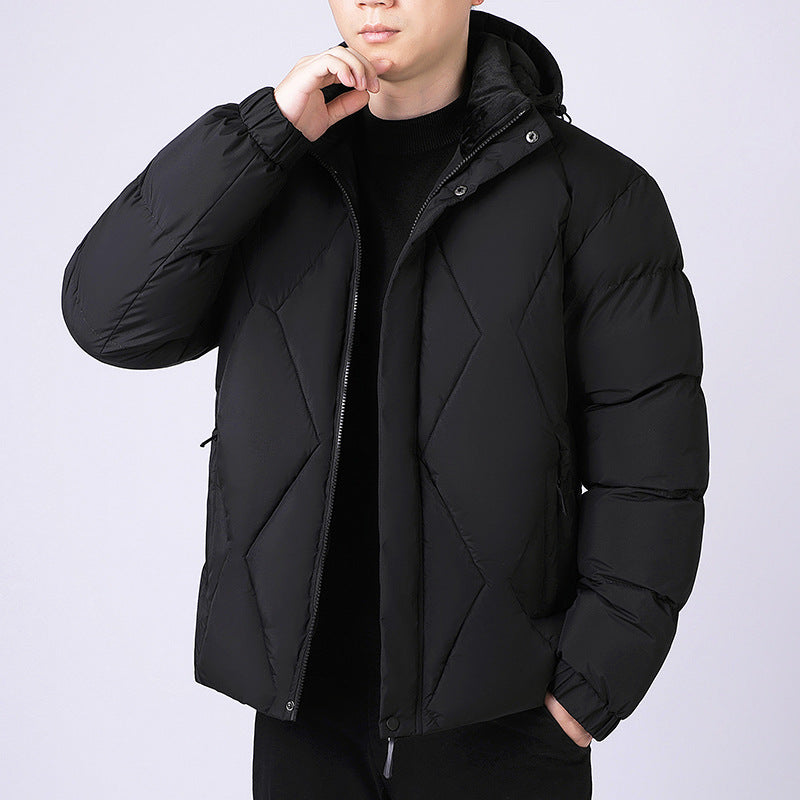 Mens Winter Cotton-Padded, Thickened, And Warm Fashion Jacket