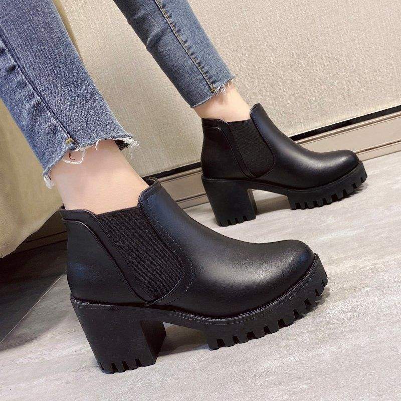 Chunky-heeled Ankle Boots For Women