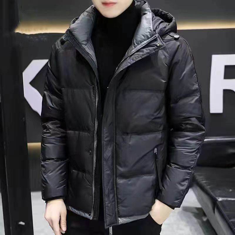 Thick Warm White Duck Down Hooded Jacket