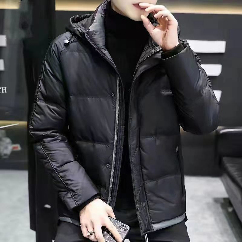 Thick Warm White Duck Down Hooded Jacket