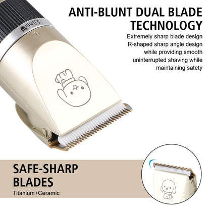 For Rabbit Dog Cat Puppy Grooming Clipper Cutter Haircut Trimmer Shaver Set Pet Hair Clipper Electric Scissors Pet Supplies
