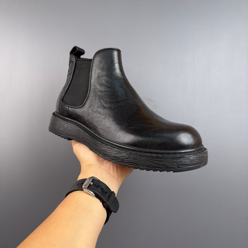 British Retro Round Toe Chelsea Boots Men's Shoes