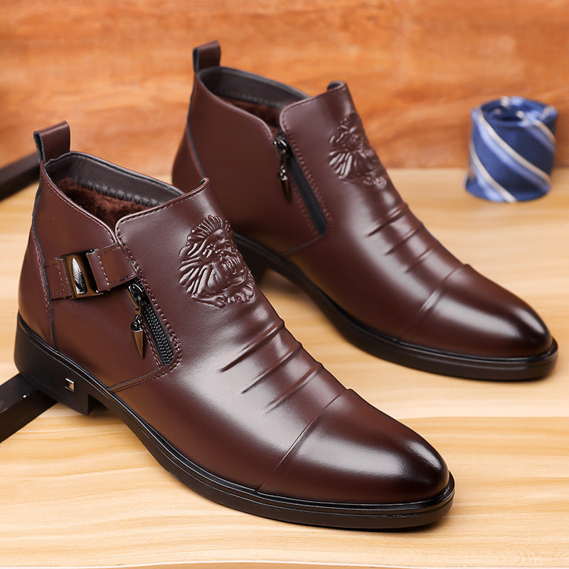 Trendy Retro Wide-fit Ankle Boots With Side Chains