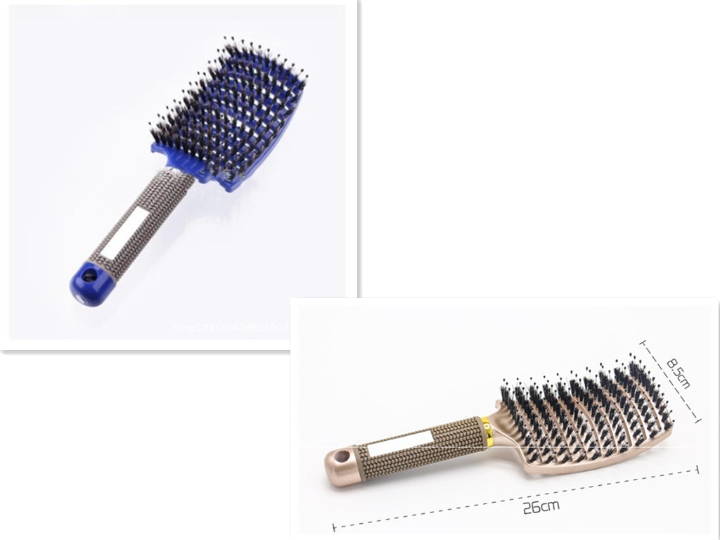 Women Detangler Hair Brush Bristle Nylon Scalp Massage  Teaser Hair Brush Comb