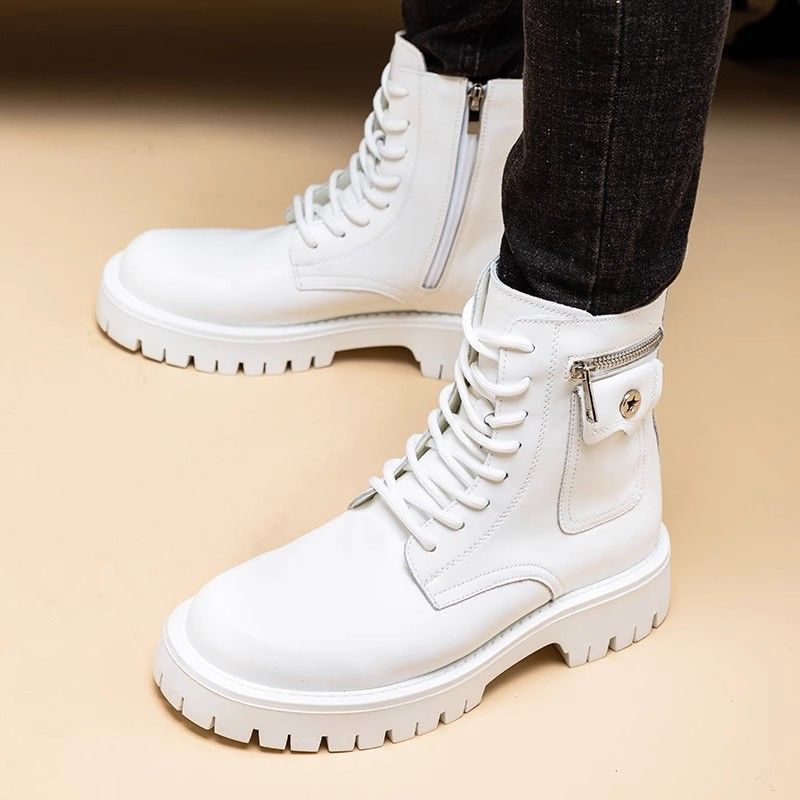 Martin Boots Men's Leather High-top Leather Shoes