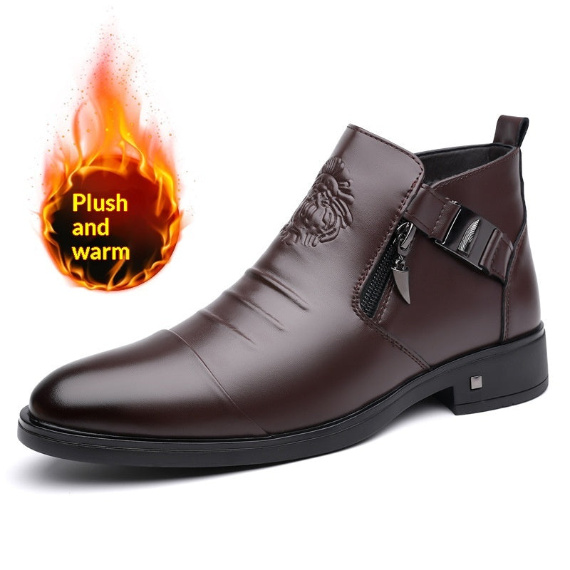 Trendy Retro Wide-fit Ankle Boots With Side Chains