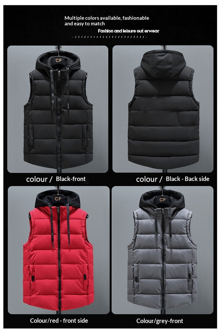 Mens AutumnWinter Down And Cotton Vest