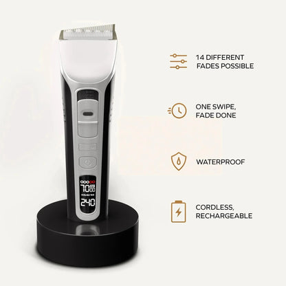 Hair Trimmer Rechargeable Electric Hair Clipper Ceramic Blade LCD Display Salon Men Hair Cutting Machine