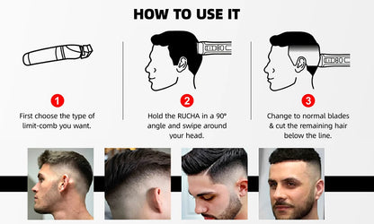 Hair Trimmer Rechargeable Electric Hair Clipper Ceramic Blade LCD Display Salon Men Hair Cutting Machine