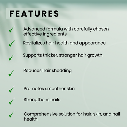 Biotin for Hair Skin Nails - Extra Strength 5000mcg Supplement with