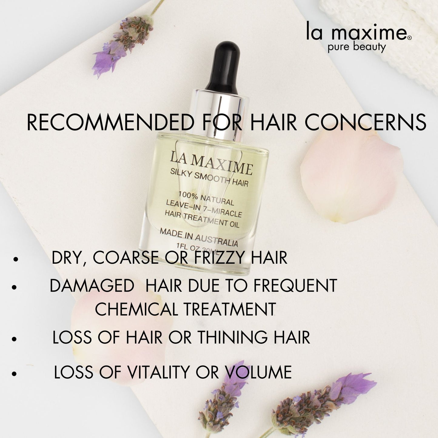 Hair Oil for Dry Frizzy Hair | Smooth & Shine Leave-In Treatment – LA